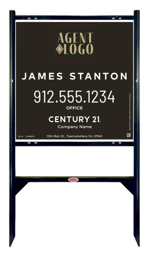 Gibraltar Frame 24x24 Aluminum Composite Agent Logo Centric - Century 21 | Lowen Sign