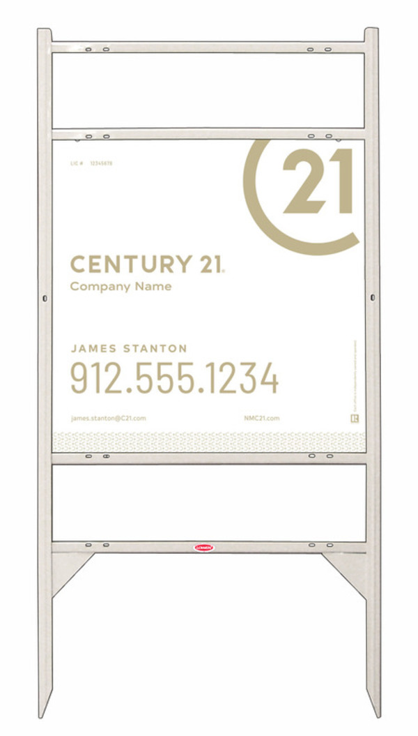 Thor Frame Unit 24x24 Aluminum White - Century 21 | Lowen Sign