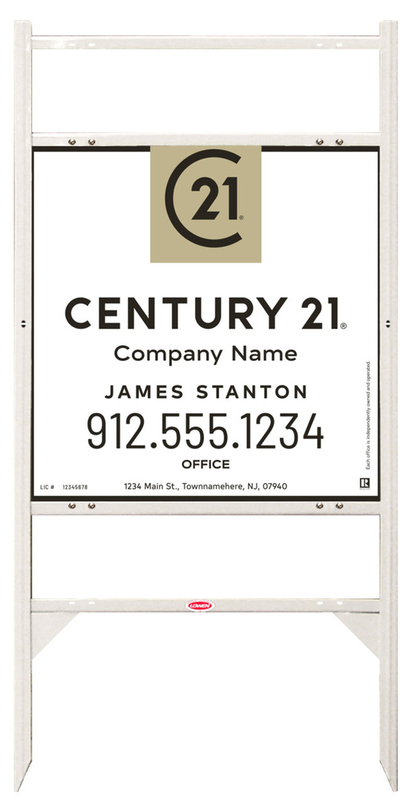 Thor Frame 24x24 Steel Agent Office White - Century 21 | Lowen Sign