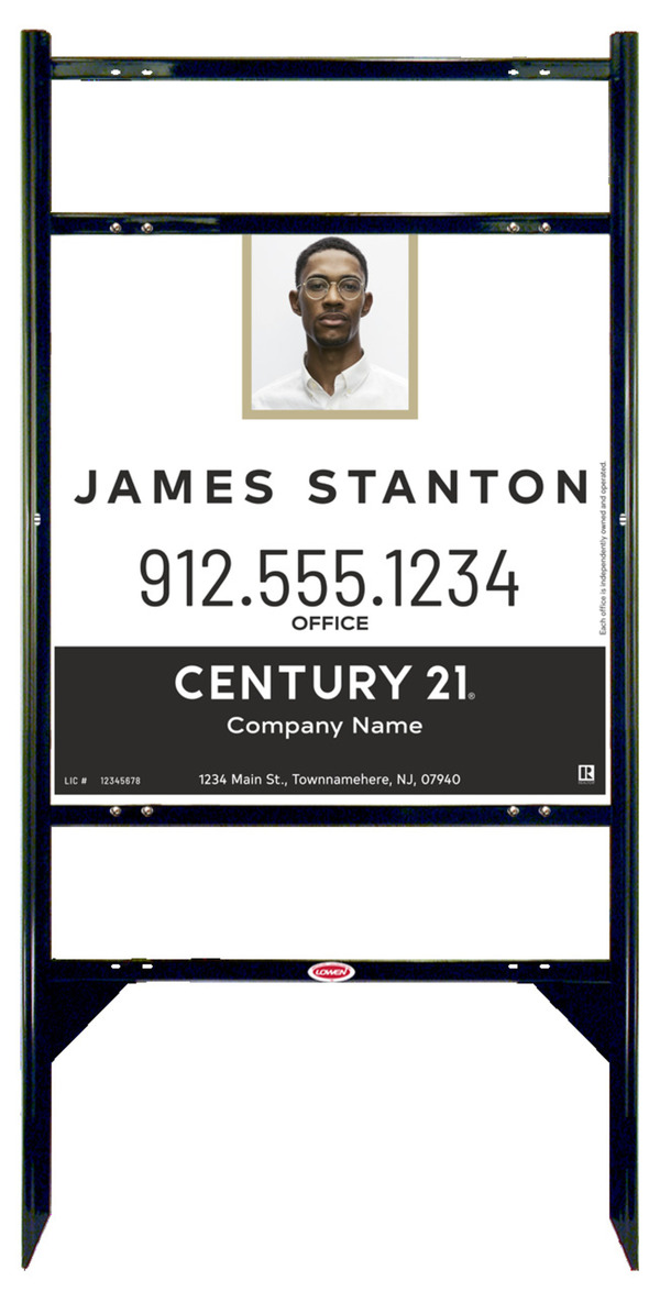 Thor Frame Unit 24x24 Aluminum Agent Photo Centric Gold - Century 21 | Lowen Sign