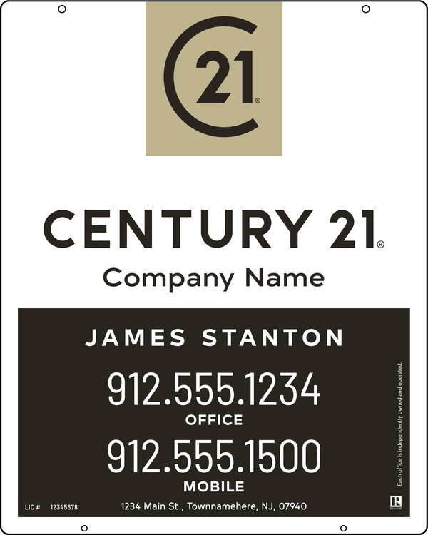 Aluminum Composite Agent Hanging Panel 30x24 - Century 21 | Lowen Sign