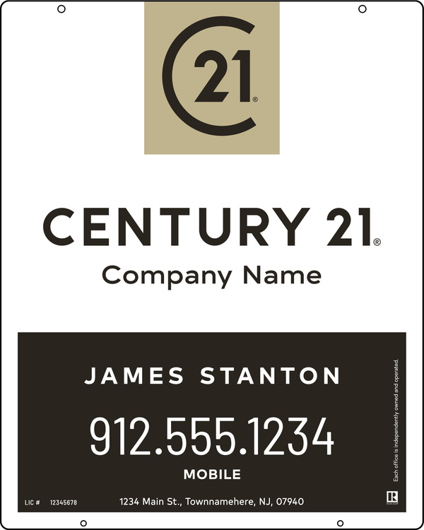 Steel Agent Hanging Panel 30x24 - Century 21 | Lowen Sign