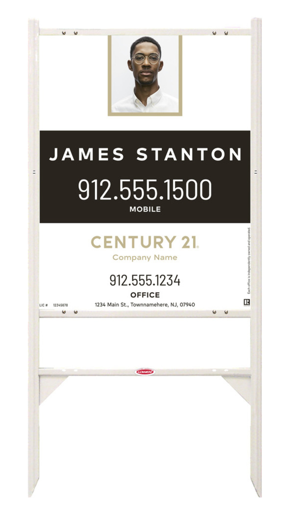 Gibraltar Frame Unit 30x24 Aluminum Composite Agent Photo White - Century 21 | Lowen Sign