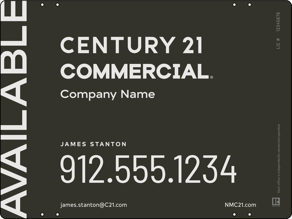 Century 21 Commercial Agent Panel 18x24 Aluminum - C21 | Lowen Sign