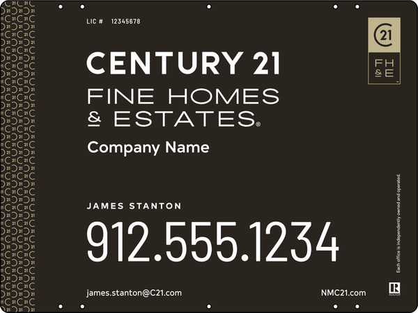 Steel Yard Sign Panel 18x24 DF - Century 21 | Lowen Sign