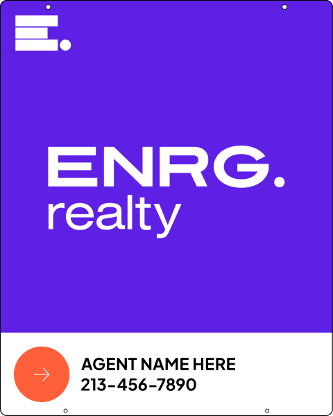 Agent Name Hanging Sign Panel, 30h x 24w, 3MM Aluminum Composite