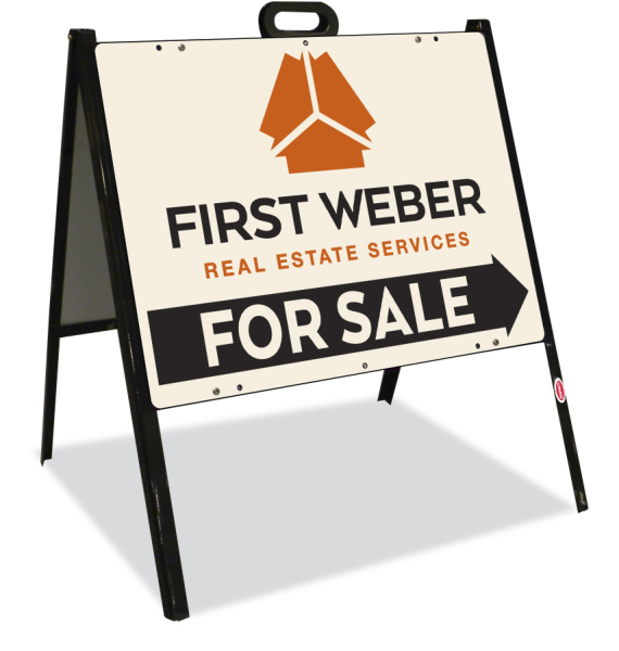 A-Frame and For Sale Sign Panel Unit, 18h x 24w, Steel