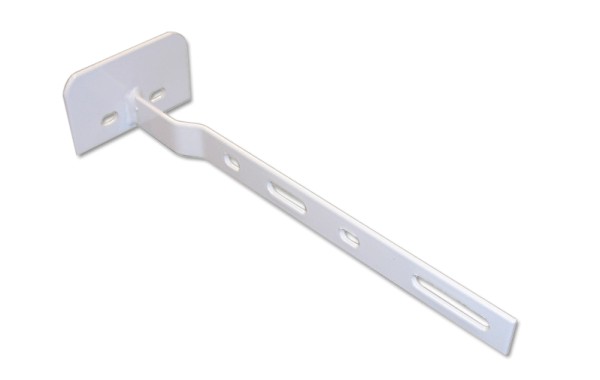 Real Estate Sign Hardware White Yard Box Bracket for Angle Iron and Round Rod Frame