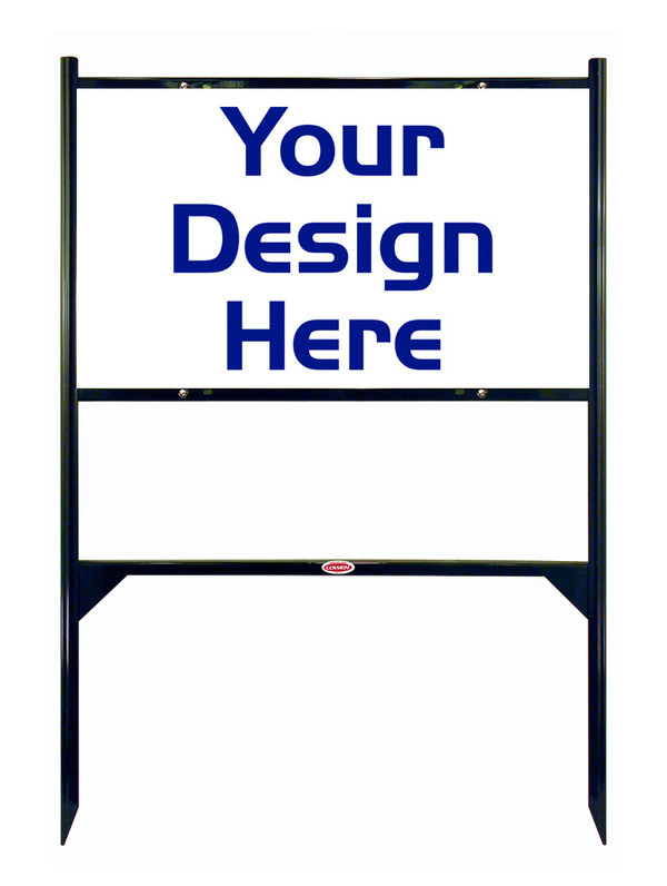 real estate Angle Iron Frame and sign panel unit, 24 GA steel, 18h x 30w