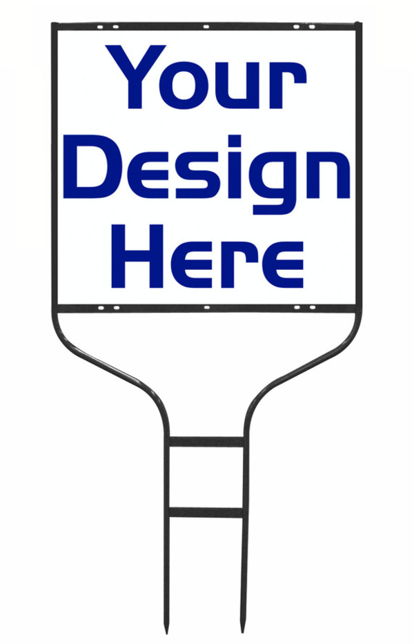 real estate Round Rod Sign Frame and panel unit, 24 GA steel, 24h x 24w