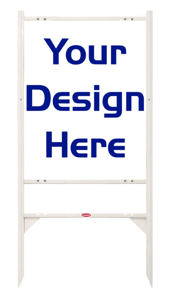 Angle Iron Frame with One Rider Insert and Sign Panel Unit, 30h x 24w