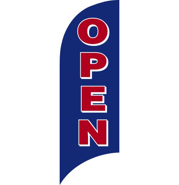 retail open feather flag only, 7-foot