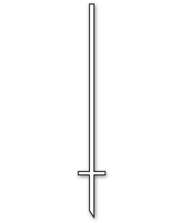 angle iron sign stake, 48 - White