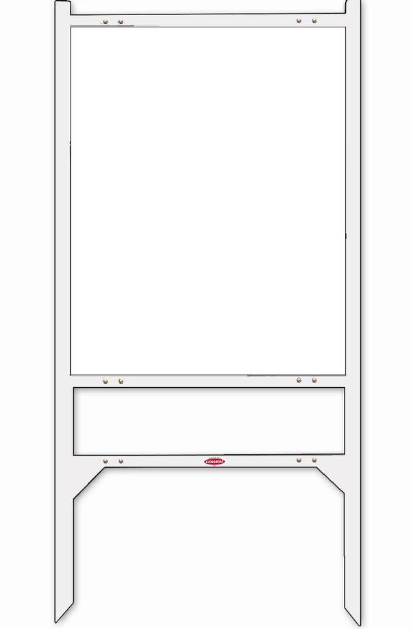 Real Estate Angle Iron Sign Frame,  30h x 24w White