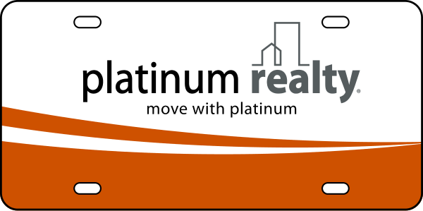 License Plates Sign Panel, 6h x 12w, Orange Design