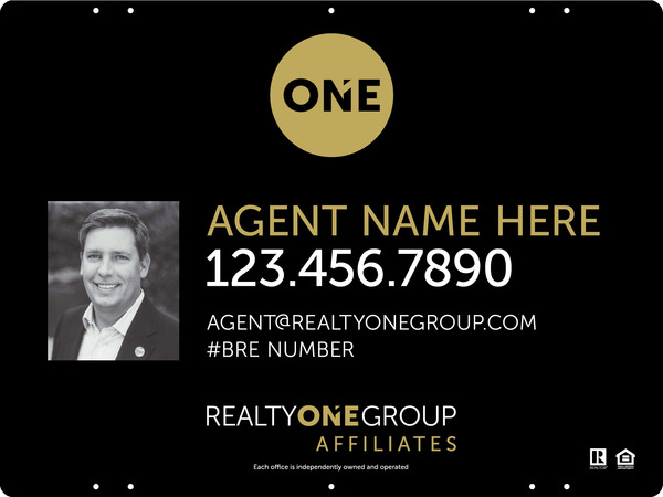 Agent Photo Sign Panel, 18h x 24w, Steel