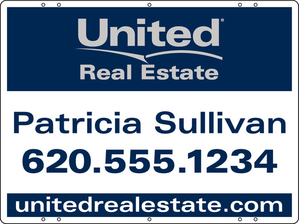 Real Estate Sign Panel, Steel 18h x 24w