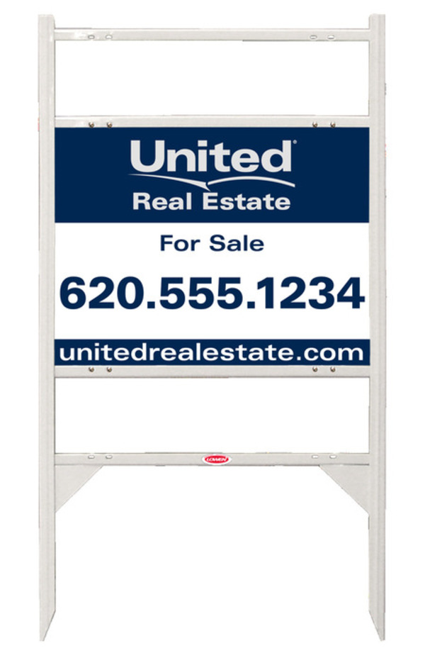 real estate Angle Iron Frame and panel unit for 2 Rider inserts, steel, 18h x 24w