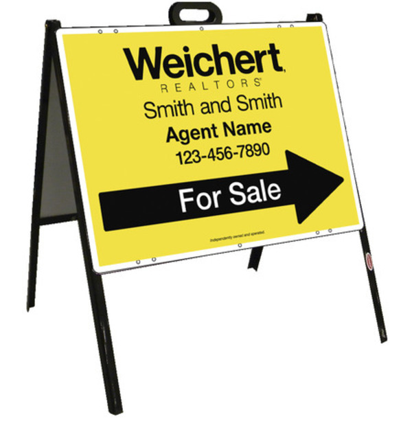 Agent For Sale A-Frame and Sign Panel Unit, 18h x 24w, Steel
