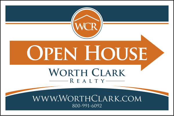 Directional Open House Sign Panel, 12h x 18w, 4mm Corrugated Plastic